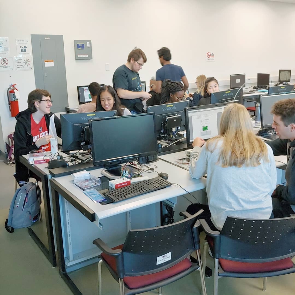 students in a computer lab