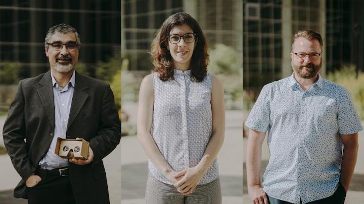 headshots of three people side by side.