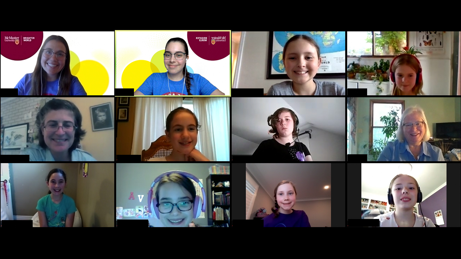 A screenshot of a video call virtual girl guide workshop.