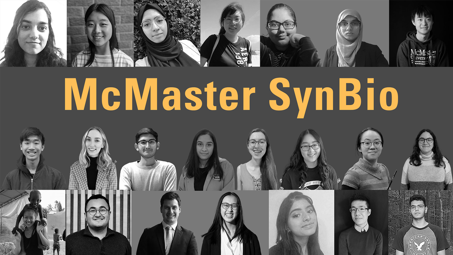 McMaster Synbio collage of members portraits