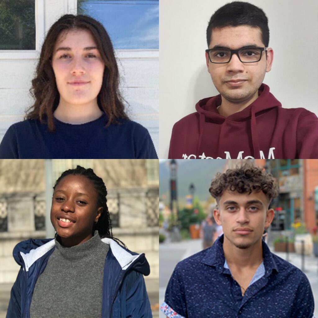 collage of four students portraits