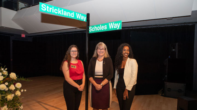 Donna Strickland, Shayna Earle and Mosana Abraha