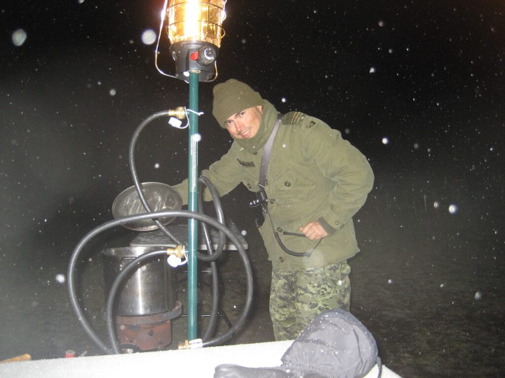 Omar Danta participating in a military project.