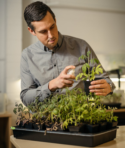 Todd Hoare with Plants