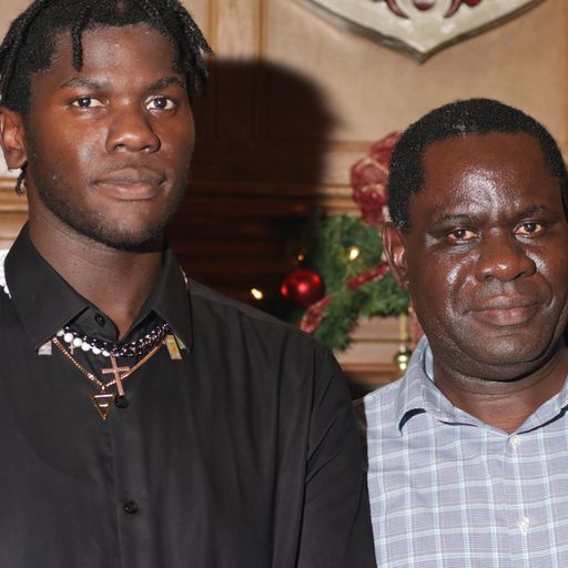 Wanyama and his son Paul Barasa
