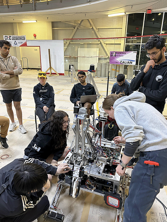 McMaster Mars Rover Team working on robotics project