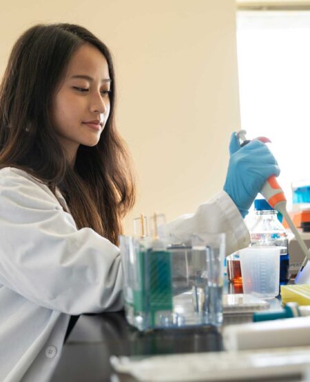 Student working in the laboratory