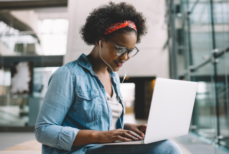 Woman at laptop