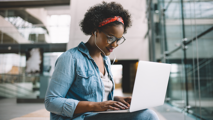 Woman at laptop