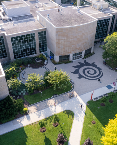 Drone shot of JHE