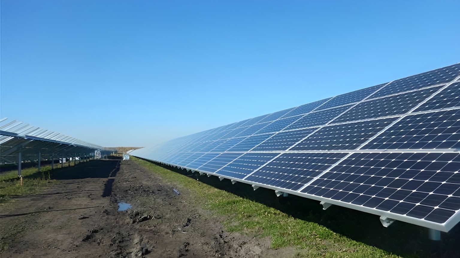 a solar panel farm
