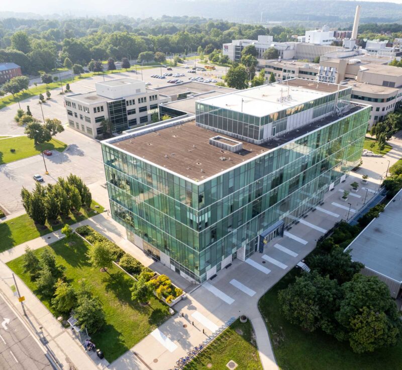 Drone view of the Engineering Technology Building
