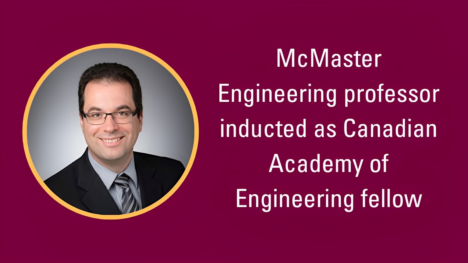 Steve Hranilovic was inducted as Canadian Academy of Engineering Fellow