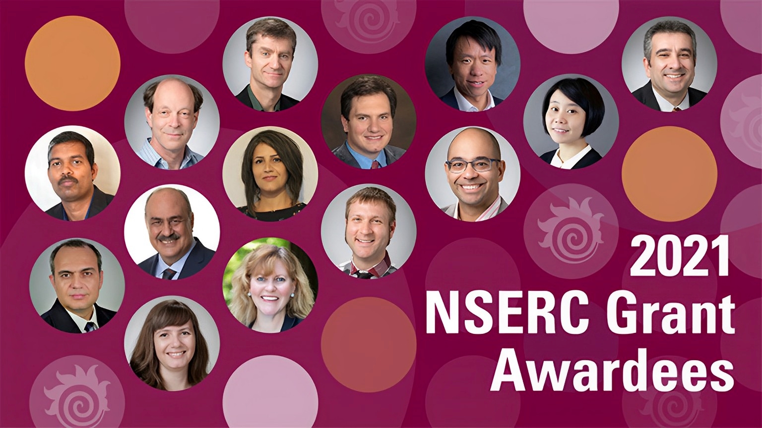 Portraits of NSERC Grant awardees
