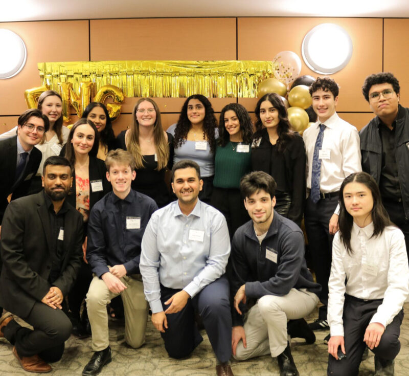 The McMaster Engineering & Management Society poses for a group photo.