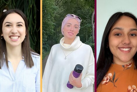 portraits of three women