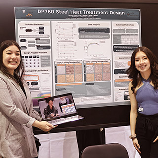 Students showing their heat treatment design project