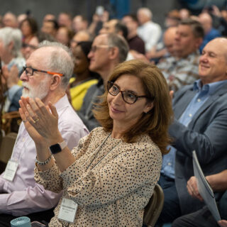 Audience members at the MMRI Open House