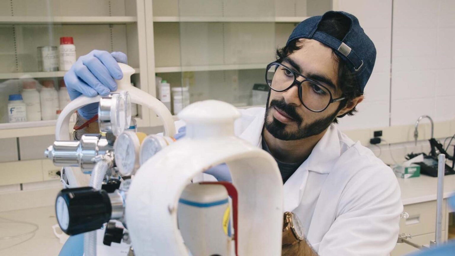 Chemical Engineering student working on purifying water