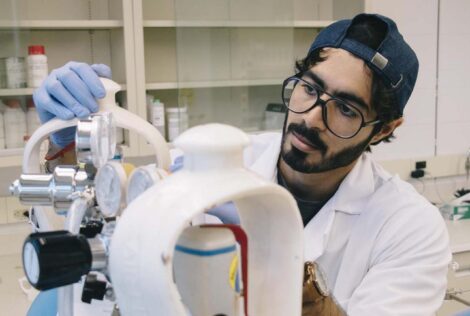 Chemical Engineering student working on purifying water