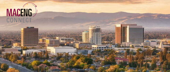 San Jose Skyline with Mac Eng Connect Logo