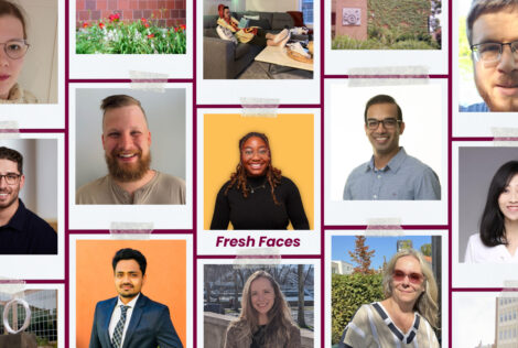 a collage of photos of new faculty and staff members joining our Fireball Family