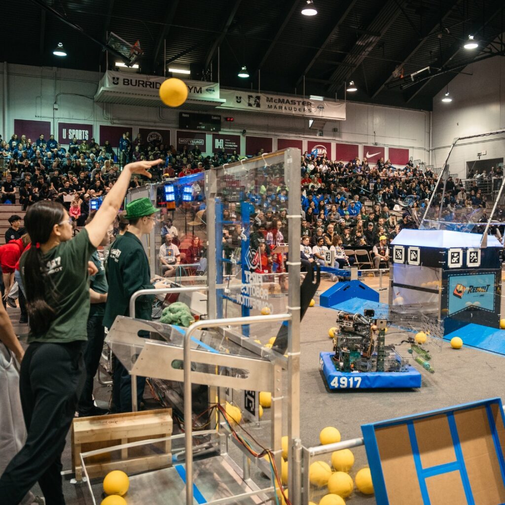 a person is shooting a ball into the middle of the field