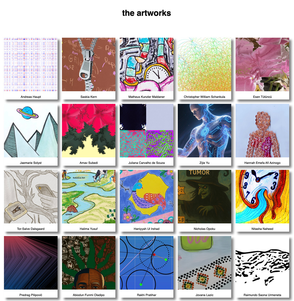a collage of artwork