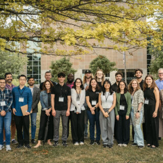 Presenters at summer research showcase.