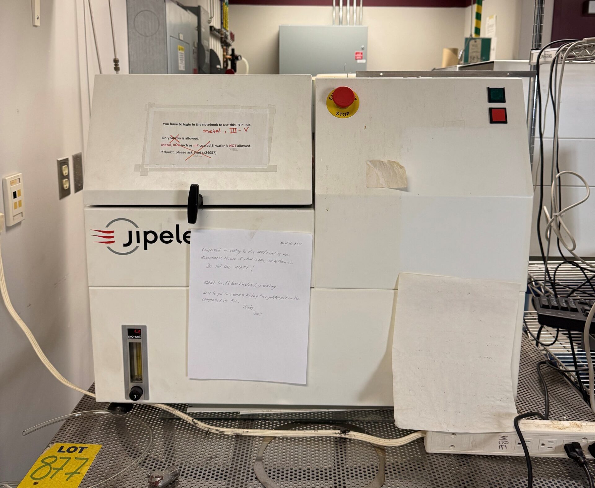 Rapid Thermal Annealing System - III-V (JIPELEC JETFIRST 100)