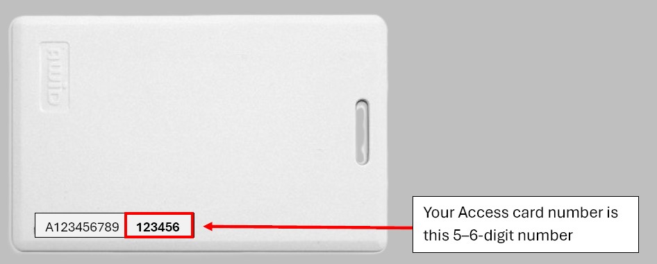 image example of ETB access card