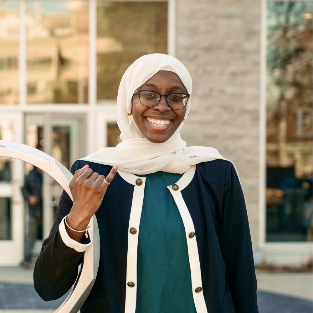 Halima poses at the Iron Ring