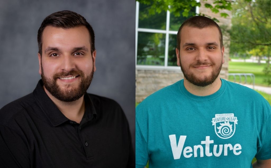 Pasquale's current portrait and picture from his time in Venture