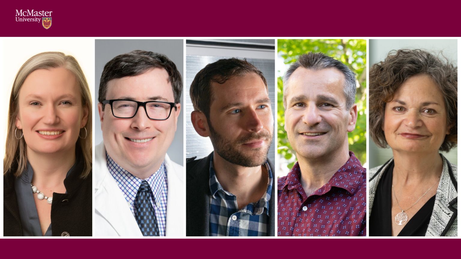 Five portraits of McMaster's Eddie Goldenberg Research Chairs