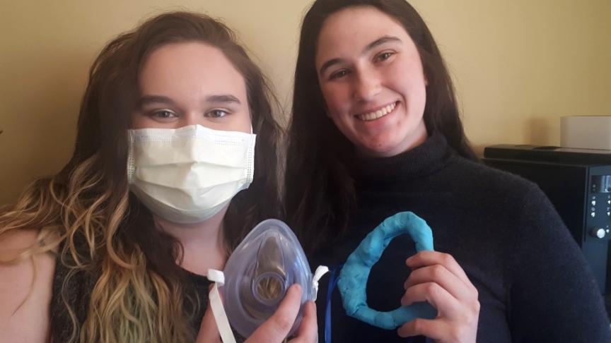 Sibling success: Electrical & biomedical engineering student and sister create unique mask for healthcare workers