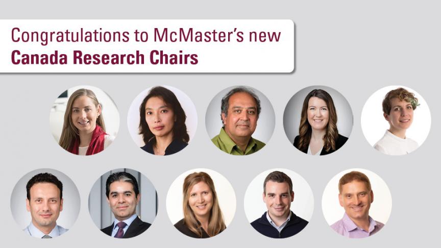 McMaster announces ten new Canada Research Chairs