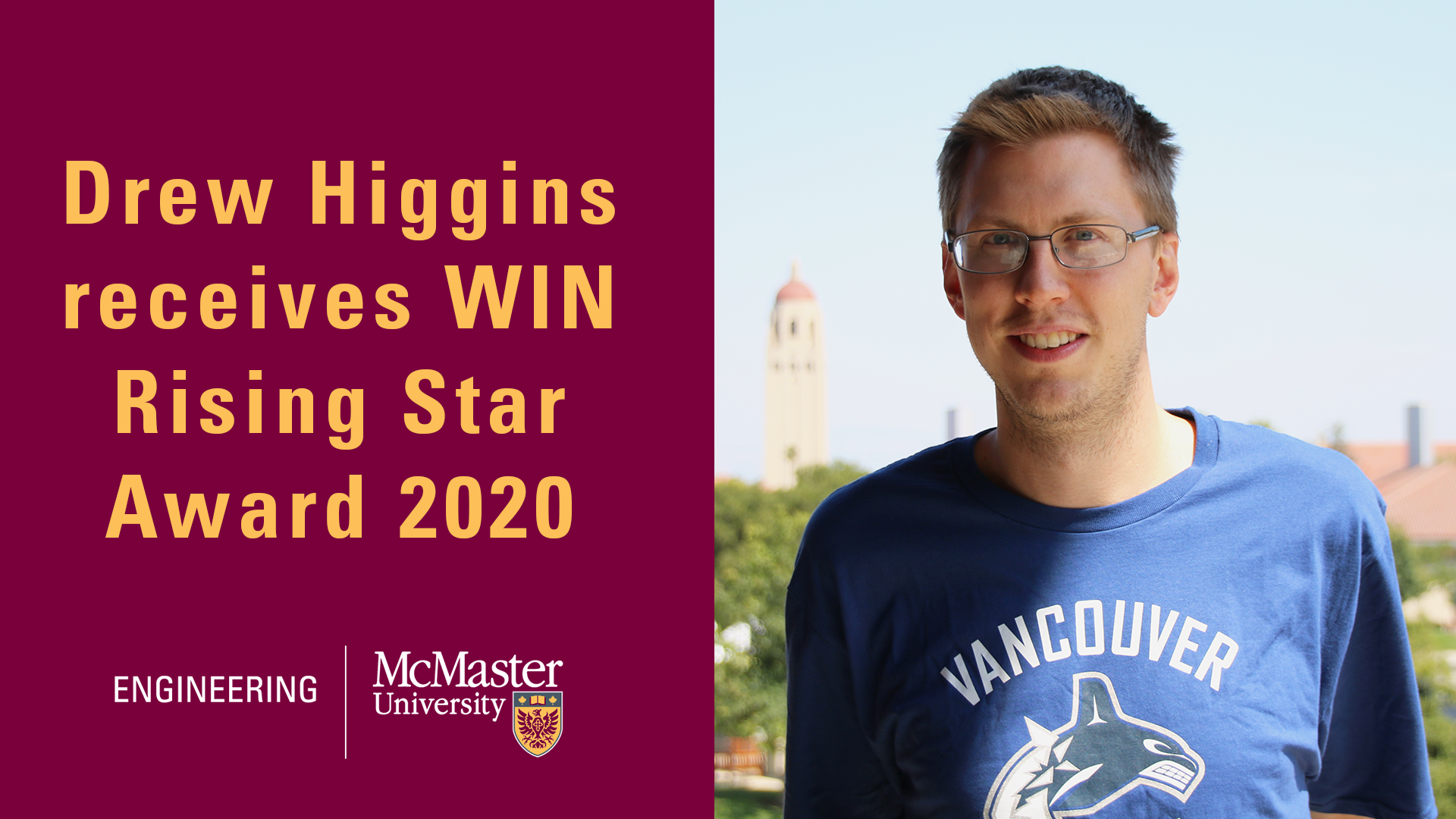 Drew Higgins recognized for outstanding contributions to nanotechnology research