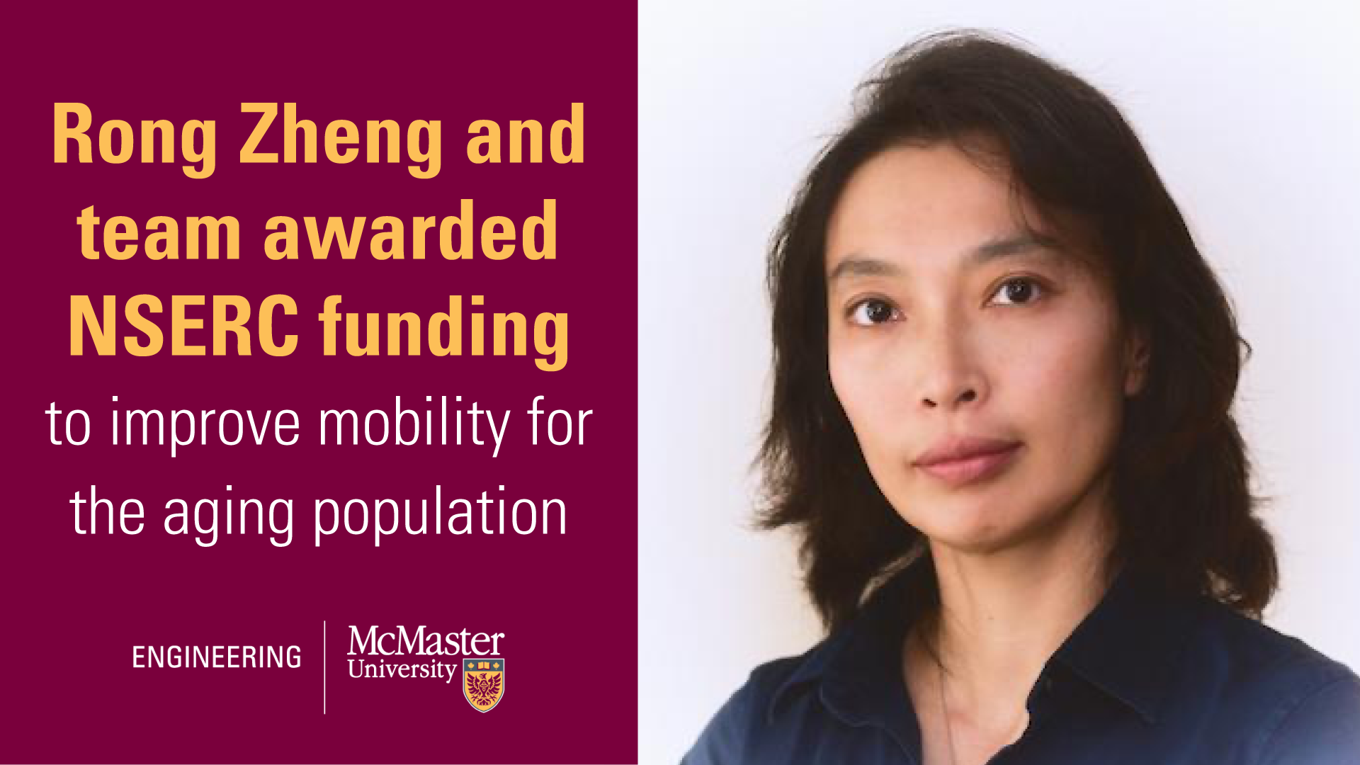 Rong Zheng and team awarded NSERC funding to improve mobility for the aging population