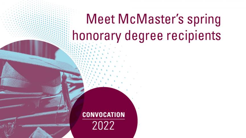 Meet McMaster’s spring 2022 honorary degree recipients