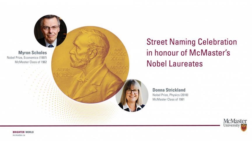 McMaster to honour Nobel laureates at special street naming ceremony
