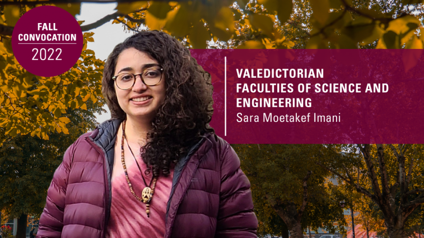 Meet science and engineering valedictorian Sara Moetakef Imani